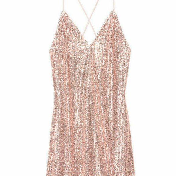 VICTORIA'S SECRET DRESS ROSE GOLD OR GREEN NWT S - Picture 3 of 11